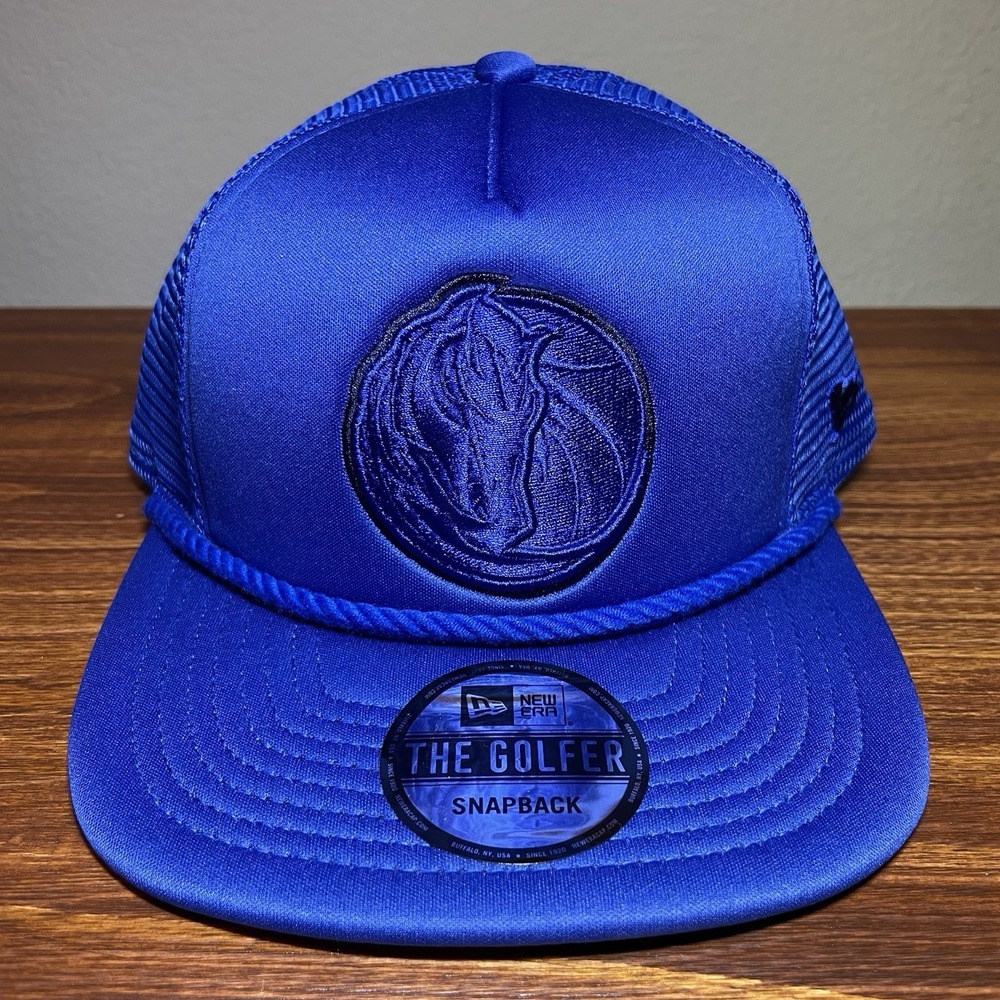 New Era Dallas Mavericks The Golfer Rope Hat Blue Foam Snapback Adjustable Cap